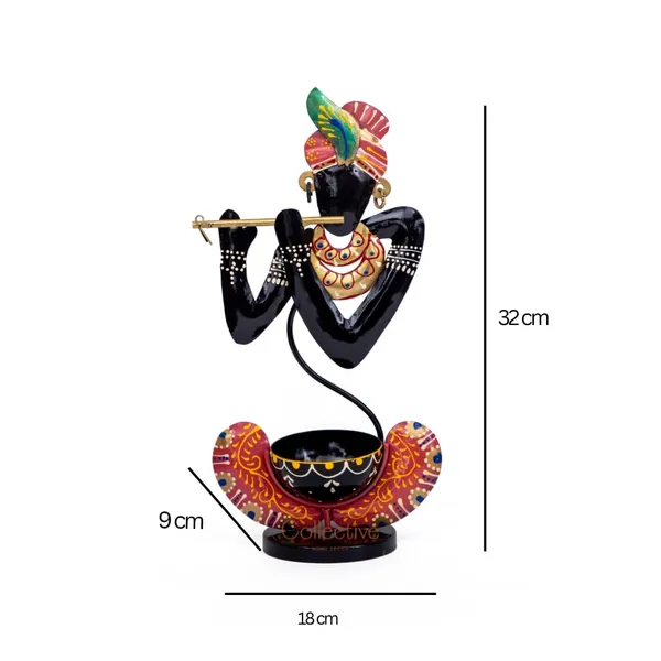 Krishna_Tea_Light_Candle_Holder_of_Black_Color_|_Premium_for_Home_Decor