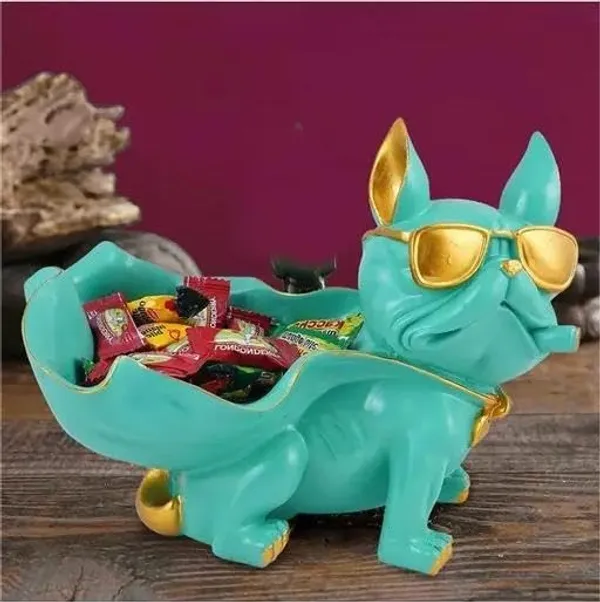 Cool_Baseball_Dog_Statue_of_Blue_Color_|_For_Home_Decor_Showpiece