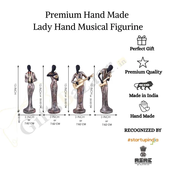 Polyresin_Lady_Hand_Musical_Instrument_Statue_Showpiece_of_Set_of_4_|_For_Home_Decor