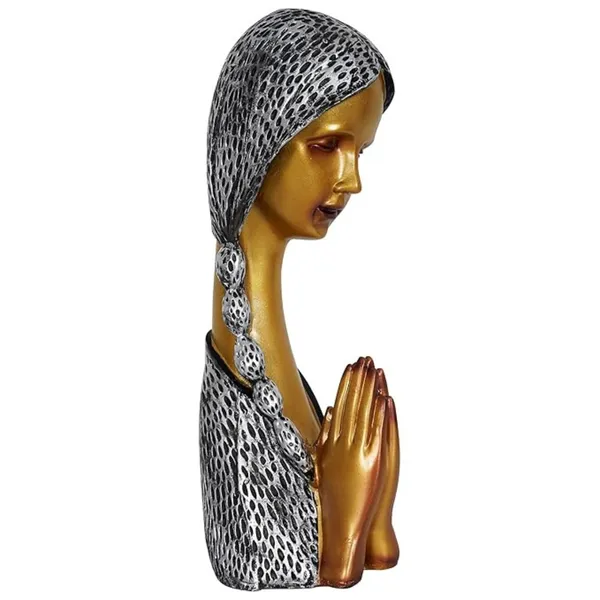 Welcome_Lady_Resin_Figurine_of_Golden_and_Silver_Color_|_Home_Decor_for_Asthetic_Apeal