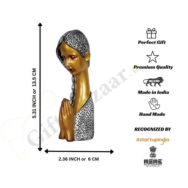 Welcome_Lady_Resin_Figurine_of_Golden_and_Silver_Color_|_Home_Decor_for_Asthetic_Apeal