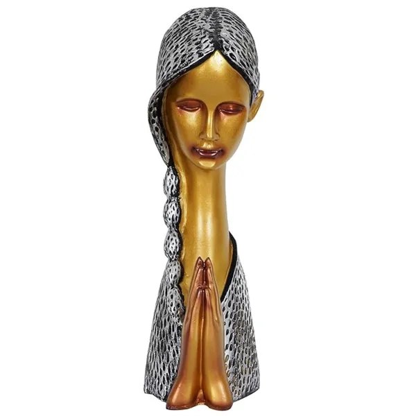 Welcome_Lady_Resin_Figurine_of_Golden_and_Silver_Color_|_Home_Decor_for_Asthetic_Apeal