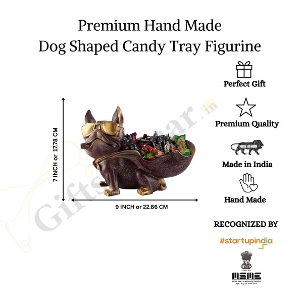 Cool_Dog_Showpiece_with_Plate_of_Brown_Color_|_Antique_Item_for_Home_Decor