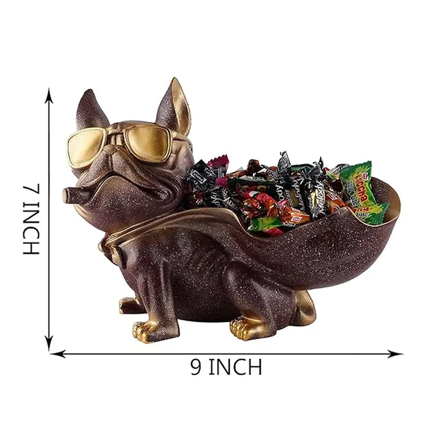 Cool_Dog_Showpiece_with_Plate_of_Brown_Color_|_Antique_Item_for_Home_Decor