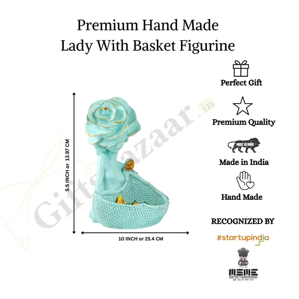 Lady_with_Basket_Showpiece_of_Light_Green_Color_|_Artistry_Gift_Item