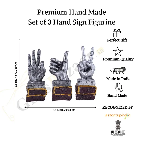 Polyresin_Decorative_Hand_Sign_Showpiece_of_Set_of_3_|_For_Home_Decor