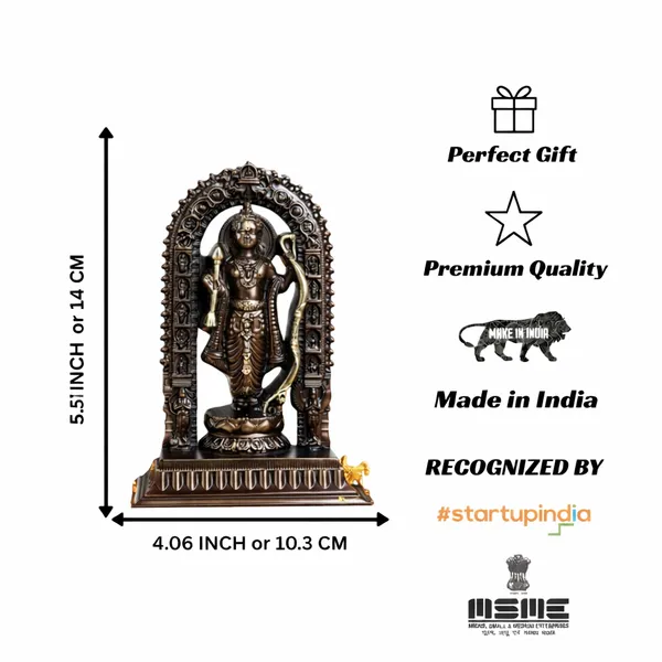 5.5_Inch_Shree_Ram_Lalla_Ayodhya_Murti_in_Premium_Metal_Zinc_|_Metal_Showpiece_Hindu_Religious_Idols_|_Brass_Color_|_Home_Decor_Living_Room/Car_Dashboard_Idols/Office_Desk