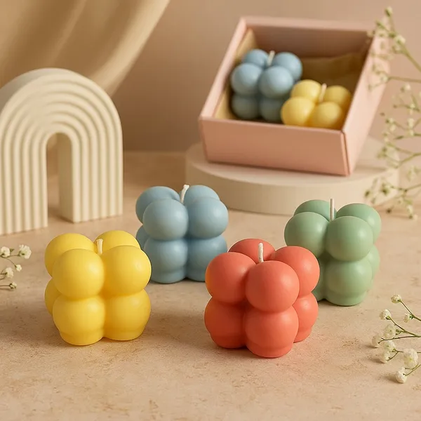 Bubble_Candle_of_Set_of_4_with_Premium_Design_|_Royal_Decor_for_Home