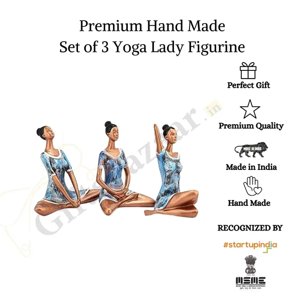 Yoga_Lady_Showpiece_of_Multicolor_of_Set_of_3_|_Elegant_Decorative_Gift_Box