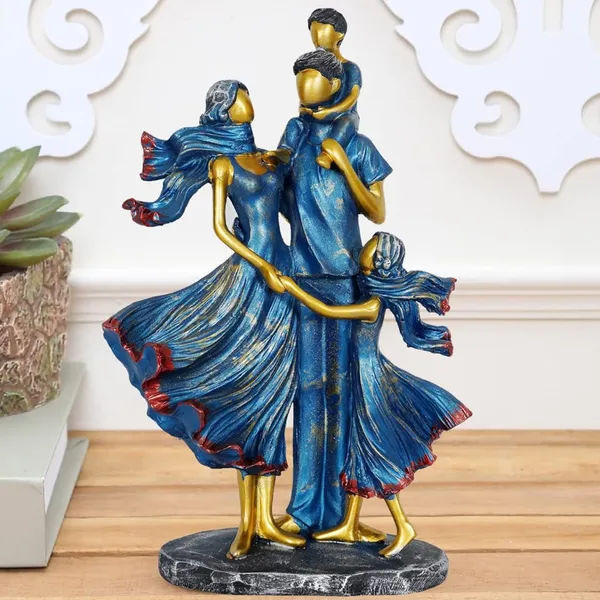 Polyresin_Family_Couple_Showpiece_of_Blue_Color_|_For_Home_Decor_Showpiece