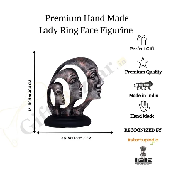 Abstract_Lady_Ring_Face_Showpiece_of_Copper_Design_|_Premium_Look_for_Home_Decor