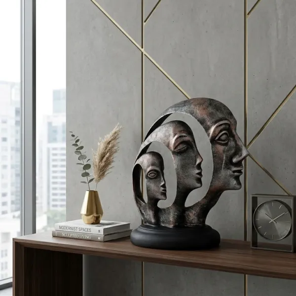 Abstract_Lady_Ring_Face_Showpiece_of_Copper_Design_|_Premium_Look_for_Home_Decor