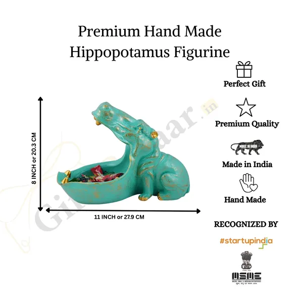Handcrafted_Angry_Hippopotamus_Mouth_Open_Face_Sculpture_of_Green_Color_|_For_Home_Decoration