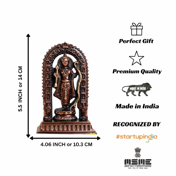 5.5_Inch_Shree_Ram_Lalla_Ayodhya_Murti_in_Premium_Metal_Zinc_|_Metal_Showpiece_Hindu_Religious_Idols_|_Copper_Color_|_Home_Decor_Living_Room/Car_Dashboard_Idols/Office_Desk