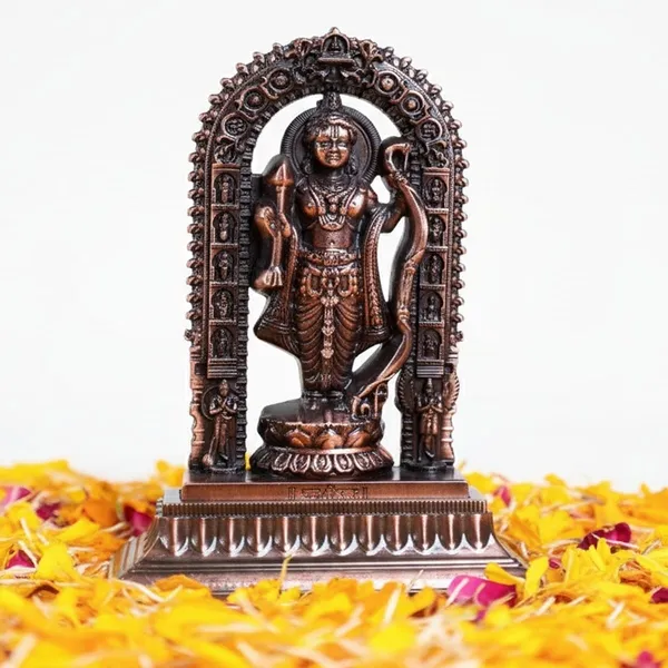 5.5_Inch_Shree_Ram_Lalla_Ayodhya_Murti_in_Premium_Metal_Zinc_|_Metal_Showpiece_Hindu_Religious_Idols_|_Copper_Color_|_Home_Decor_Living_Room/Car_Dashboard_Idols/Office_Desk
