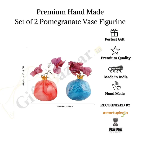 Pomegranate_Decorative_Flower_Vase_Set_of_2_|_For_Asthetic_Home_Decor