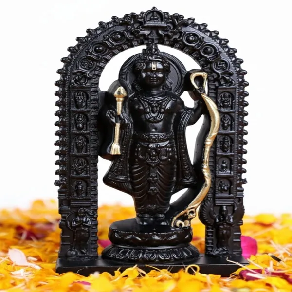 5.5_Inch_Shree_Ram_Lalla_Ayodhya_Murti_in_Premium_Metal_Zinc_|_Metal_Showpiece_Hindu_Religious_Idols_|_Black_&_Gold_Color_|_Home_Decor_Living_Room/Car_Dashboard_Idols/Office_Desk