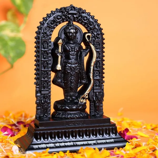 5.5_Inch_Shree_Ram_Lalla_Ayodhya_Murti_in_Premium_Metal_Zinc_|_Metal_Showpiece_Hindu_Religious_Idols_|_Black_&_Gold_Color_|_Home_Decor_Living_Room/Car_Dashboard_Idols/Office_Desk