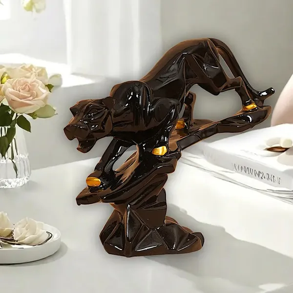 Wild_Elegence_Panther_with_Attack_Pose_Design_|_Heritage_Look_for_Home_Decor