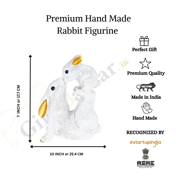 Rabbit_Statue_with_Rabbit_Baby_Playing_Showpiece_of_White_Color_|_Decorative_Item_for_Home_Decor