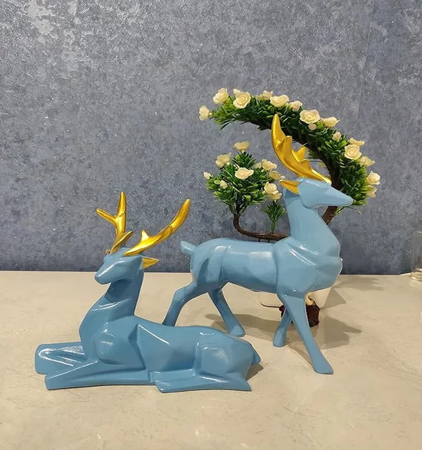 Deer_Showpiece_of_Dark_Blue_Color_of_Set_of_2_|__Decorative_Item_for_Home_Decor