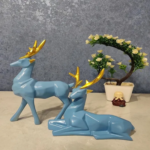 Deer_Showpiece_of_Dark_Blue_Color_of_Set_of_2_|__Decorative_Item_for_Home_Decor