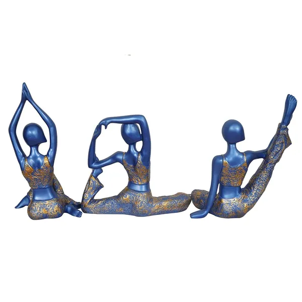 Yoga_Lady_Showpiece_of_Blue_Color_of_Set_of_3_|_Home_Decor_for_Asthetic_Apeal