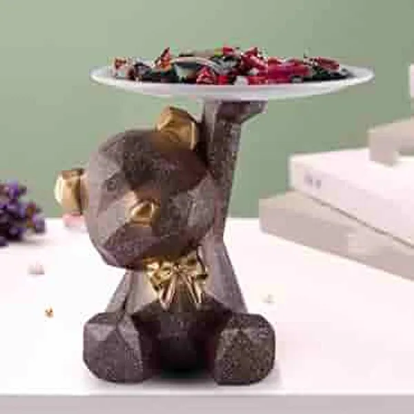 Teddy_Bear_Holding_Plate_Statue_of_Brown_Color_|_Decorative_Item_for_Home_Decor