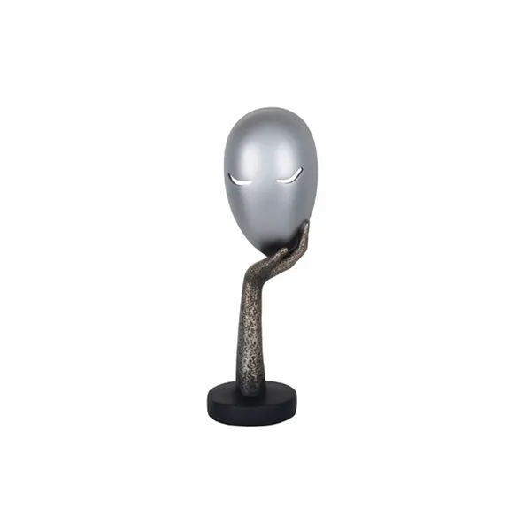 Lady_Face_Poly_Showpiece_of_Silver_Color_|_Artistry_Gift_Item