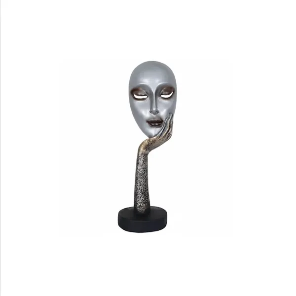 Lady_Face_Poly_Showpiece_of_Silver_Color_|_Artistry_Gift_Item
