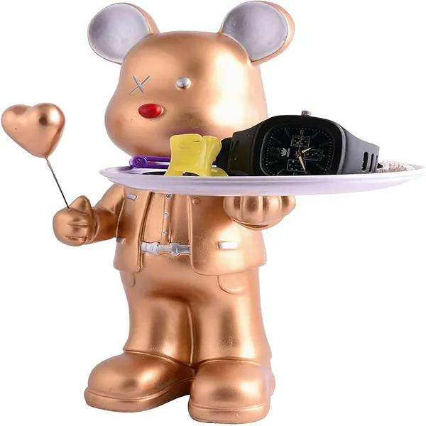 Cool_Teddy_Bear_Showpiece_with_Tray_of_Brown_Color_|_For_Home_Decorative