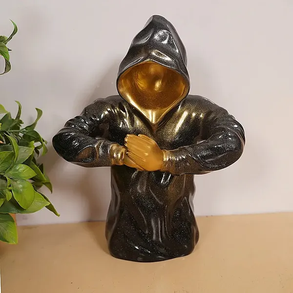Hooded_Monk_Figurine_with_Street_Styled_of_Brown_Color_|_Home_Decor_for_Asthetic_Apeal