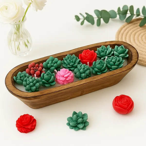 10"_Long_Wooden_Boat_Candle_|_Premium_for_Home_Decor