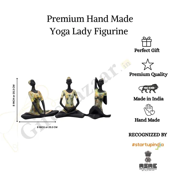 Yoga_Lady_Showpiece_Figurine_of_Set_of_3_|_For_Home_and_Office_Decor