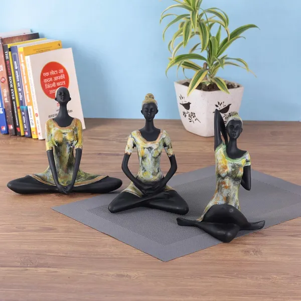 Yoga_Lady_Showpiece_Figurine_of_Set_of_3_|_For_Home_and_Office_Decor