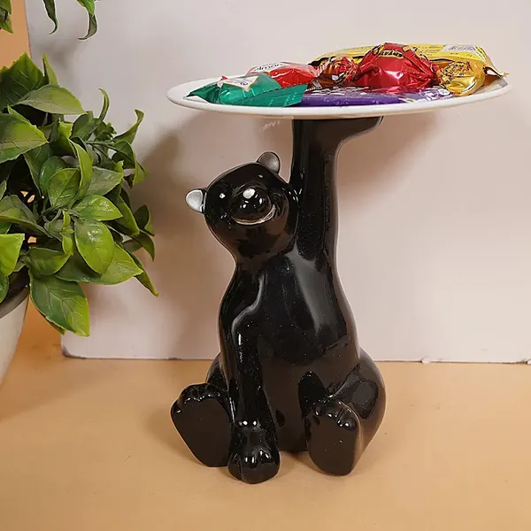 Cute_Bear_Figurine_Holding_Tray_of_Brown_Color_|_Elegent_Heritage_Gift_Item