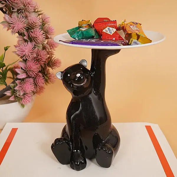 Cute_Bear_Figurine_Holding_Tray_of_Brown_Color_|_Elegent_Heritage_Gift_Item