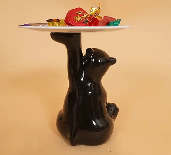 Cute_Bear_Figurine_Holding_Tray_of_Brown_Color_|_Elegent_Heritage_Gift_Item