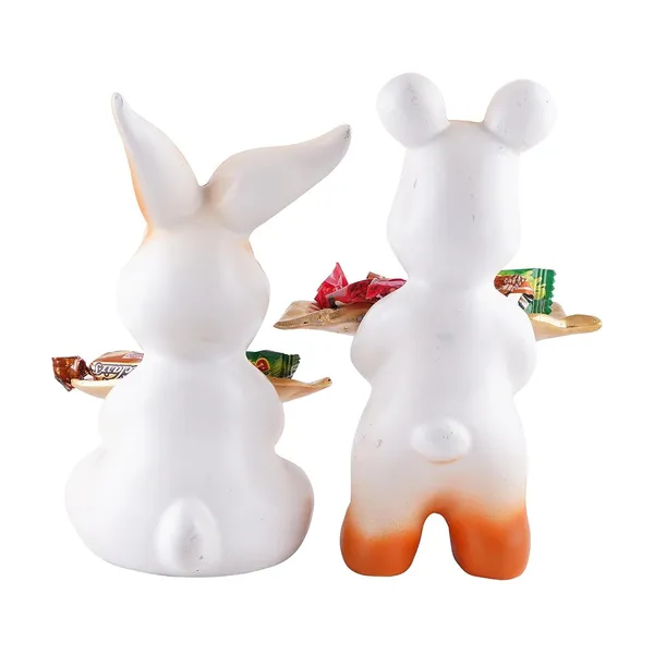 Rabbit_Serving_Tray_of_White_and_Orange_Color_of_Set_of_2_|_Elegant_Touch_on_Home_Decor