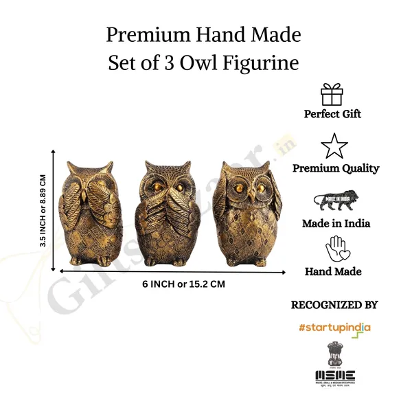 Owl_Showpiece_of_Golden_Color_of_Set_of_3_|_Artistry_Gift_Item