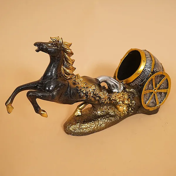 Artisan_Crafted_Horse_with_Chariot_Showpiece_|_Antique_Decorative_Item