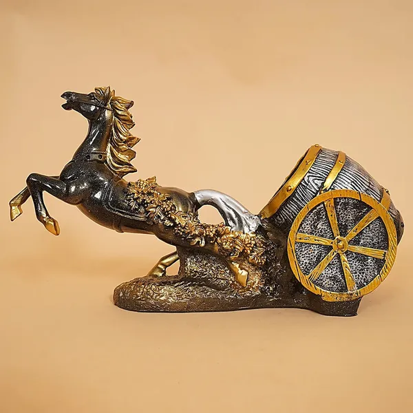 Artisan_Crafted_Horse_with_Chariot_Showpiece_|_Antique_Decorative_Item