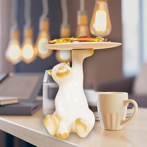 Handicrafted_Bear_Holding_Tray_of_Sitting_Design_|_For_Asthetic_Home_Decor