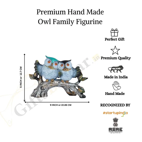 Owl_Family_Sitting_on_Tree_Bird_Showpiece_of_Multicolor_|_For_Home_Decoration