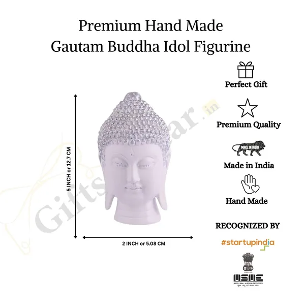 Gautam_Buddha_Head_Idol_Statue_of_White_Color_|_Elegent_Heritage_Gift_Item