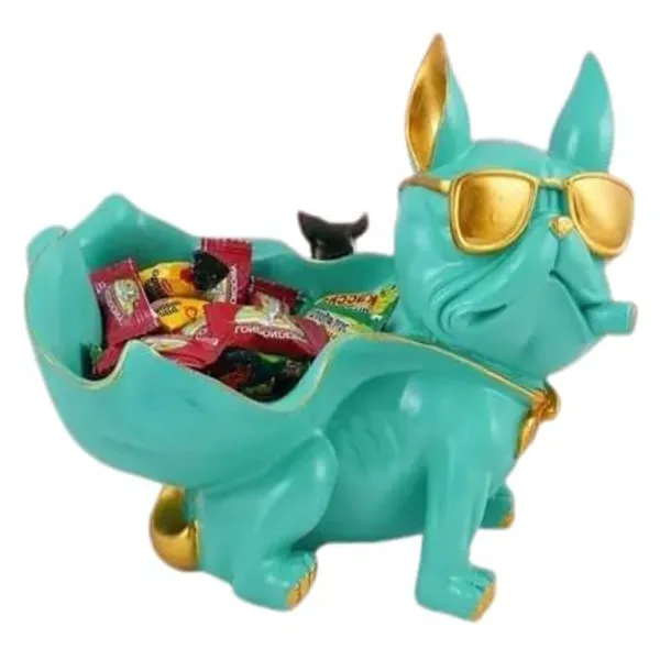 Cool_Baseball_Dog_Statue_of_Blue_Color_|_For_Home_Decor_Showpiece