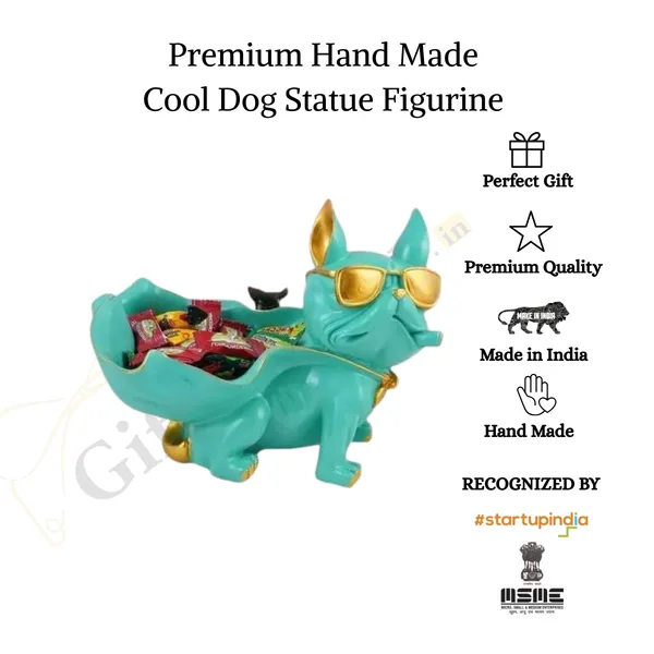 Cool_Baseball_Dog_Statue_of_Blue_Color_|_For_Home_Decor_Showpiece