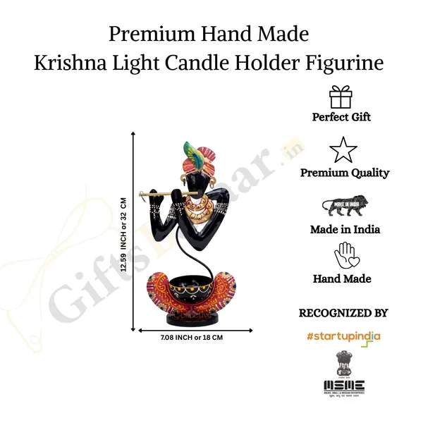 Krishna_Tea_Light_Candle_Holder_of_Black_Color_|_Premium_for_Home_Decor