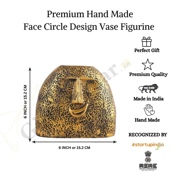Face_Circle_Design_Flower_Vase_of_Golden_Color_|_Premium_Look_for_Home_Decor