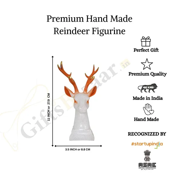 Handcrafted_Reindeer_Showpiece_of_White_and_Golden_Color_|_Home_Decor_for_Asthetic_Apeal